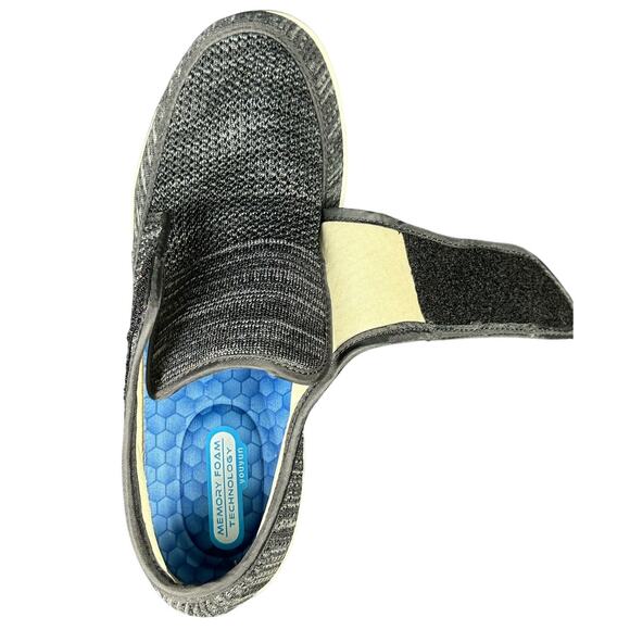 Men\'s Youyun Diabetic Gray Adjustable Memory Foam Shoes Size 10 main image 10